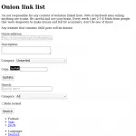 Onion link list